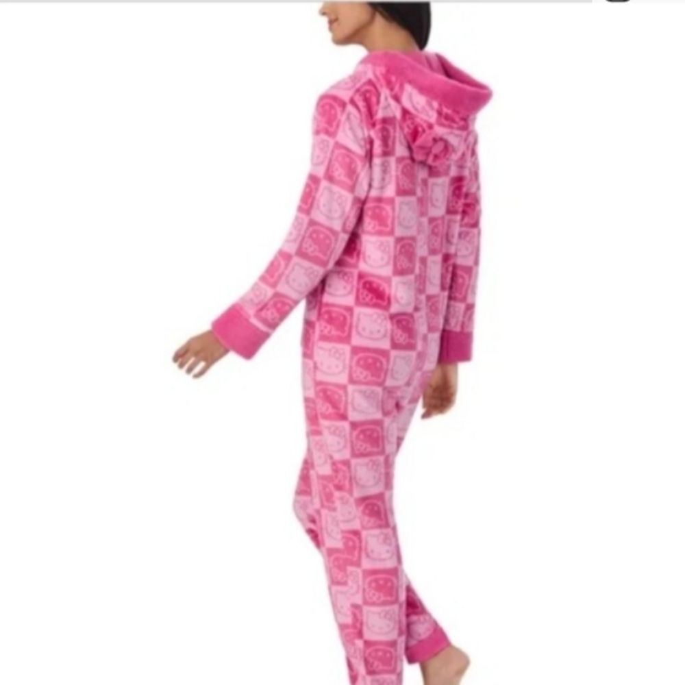 New Hello Kitty One Piece Hooded Pajamas Medium M